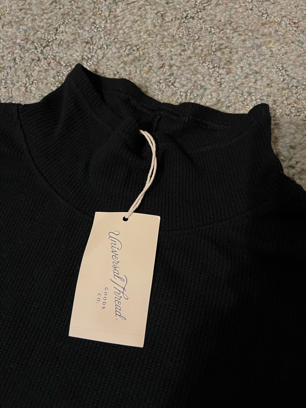 Universal Thread Black Mock Neck Long Sleeve Top - Picture 3 of 5